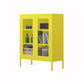 Scandinavian Steel Vertical Standard Bookcase with Clear Toughened Glass Door Clearhalo 'Bookcases' 'furn' 'furn_bookcases' 'Furniture' 'furniture_bookcases' 'kitchen' 'kitchen_bookcases' 'Living Room Furniture' 'Office Furniture' 1200x1200_9cb4391a-f0f0-4d60-9b13-6d2800b1d85e