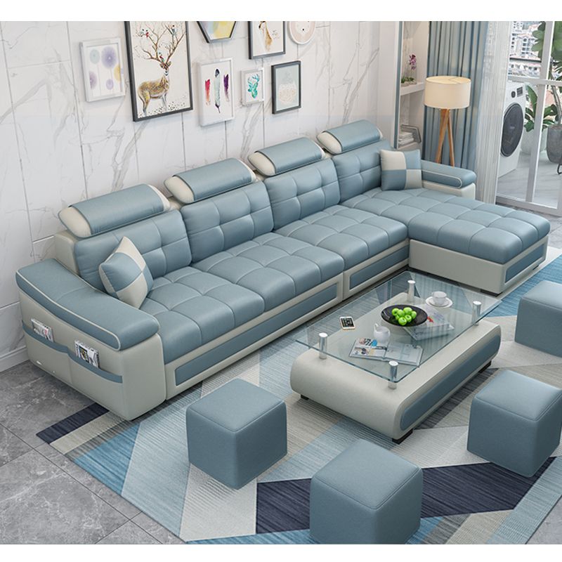 108.3"L √ó 57.09"W √ó 35.43"H Sloped Arms Sectional Slipcovered Sofa with Pocket Storage Clearhalo 'furn' 'furn_sectionals' 'Furniture' 'furniture_sectionals' 'Living Room Furniture' 'Sectionals' 1200x1200_9cb56ad0-3eb2-40e3-bfde-085c0d3ea4c6