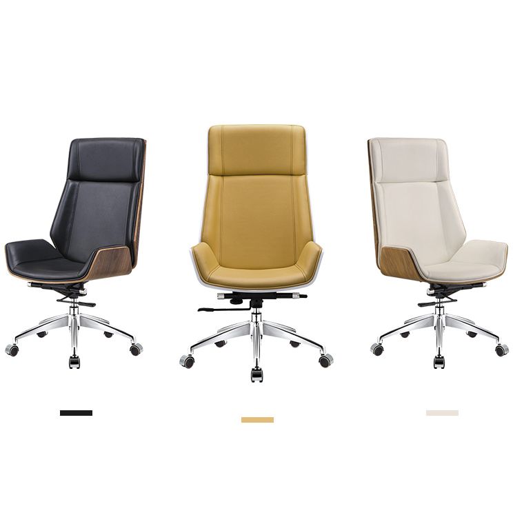 Chrome Metal Frame Modern Desk Chair with High Back Armless Executive Office Chair Clearhalo 'furn' 'furn_office_chair' 'Furniture' 'furniture_office_chair' 'Office Chairs' 'Office Furniture' 'office_chair' 1200x1200_9cb572b0-4b4f-4142-8cab-125cb8c47e05