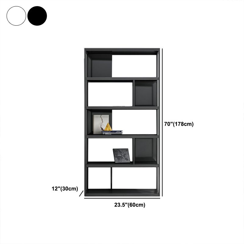 Modern Steel Bookcase Rectangular Shelves 71"H X 12" W Bookshelf for Office Clearhalo 'Bookcases' 'furn' 'furn_bookcases' 'Furniture' 'Office Furniture' 1200x1200_9cb5d7db-650a-41ad-b2f3-bf5d2cdbc03d
