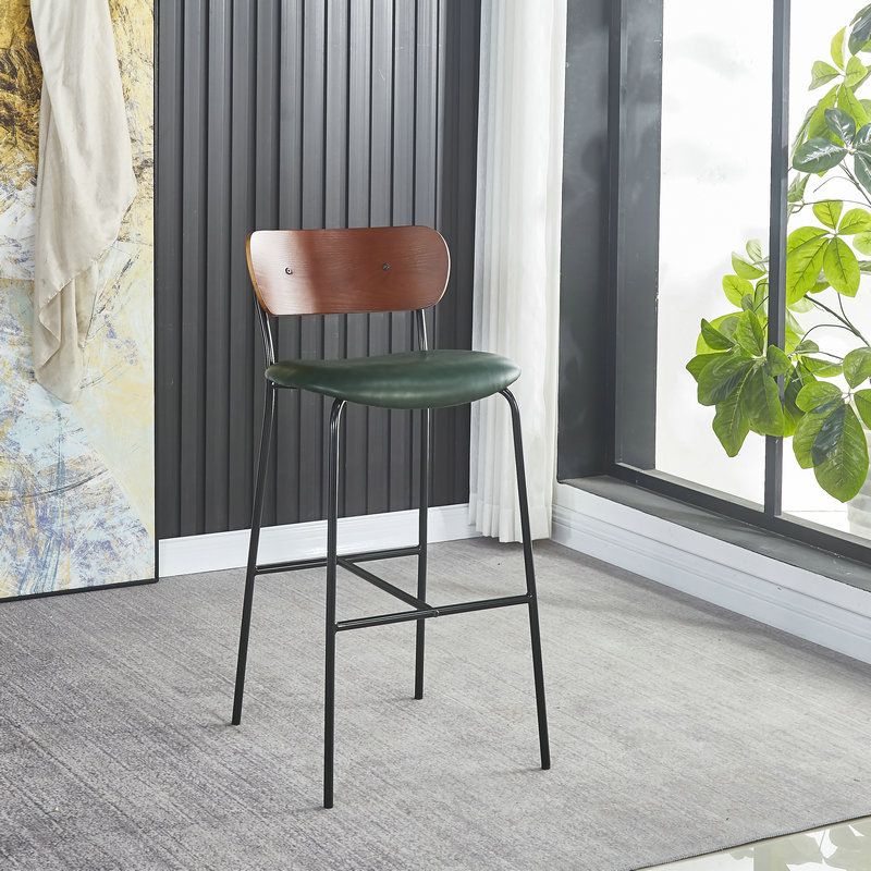 Scandinavian Black Iron Counter Stools Wood Low Back Bar Stools (Set of 2) Clearhalo 'Bar Furniture' 'Bar Stools' 'bar_stools' 'furn' 'furn_bar_stools' 'furniture_bar_stools' 'Kitchen & Dining Furniture' 'kitchen&dining_furn' 'kitchen' 'kitchen_furn' Furniture' 1200x1200_9cb708df-9bfc-4cdb-92bd-837617c41eff