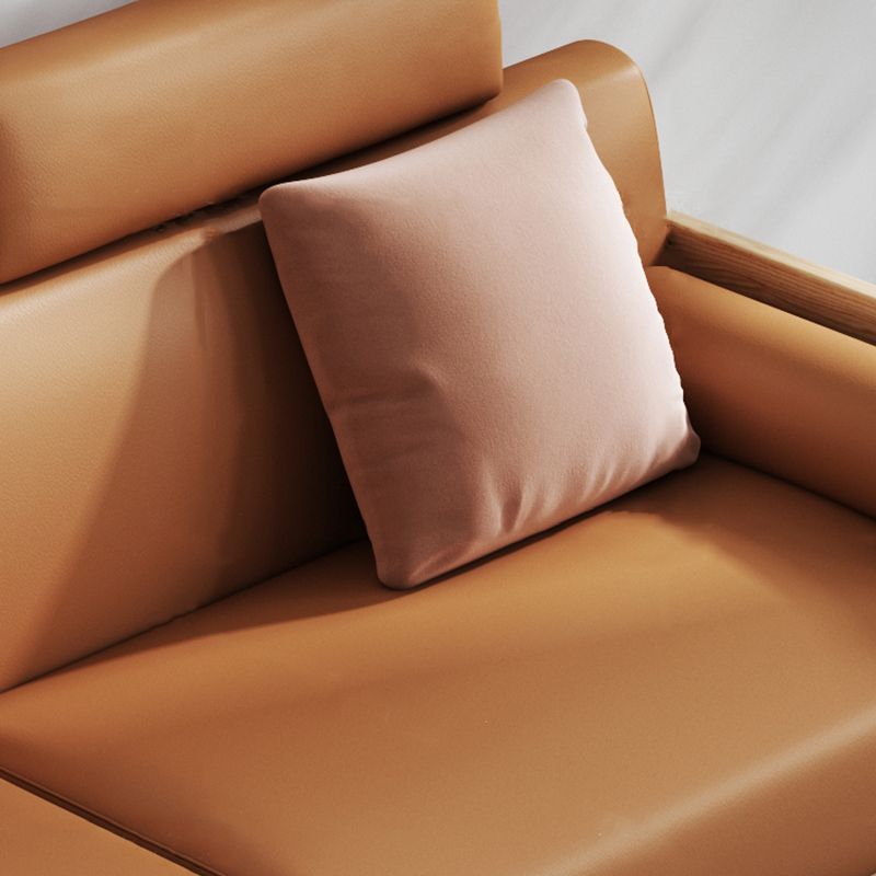 Stationary Stain-Resistant Faux Leather Settee Living Room Pillow Top Arm Sofa Clearhalo 'furn' 'furn_sofas' 'Furniture' 'furniture_sofas' 'Living Room Furniture' 'Sofa' 'sofas' 1200x1200_9cb84b5e-0baa-4473-9a44-aa27e54955dd