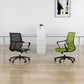 Chaise de bureau de style moderne, bras fixes à dossier moyen, chaise de travail ergonomique en maille