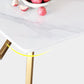 Juego de mesa de comedor de hierro Glam, juego de comedor rectangular de 1/2/5/6 piezas con tapa de piedra sinterizada