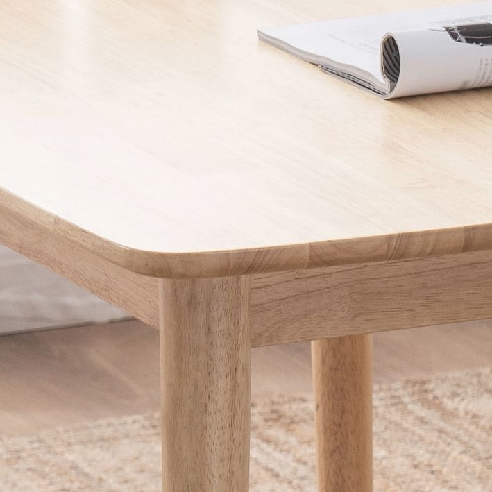 Contemporary Dining Table Rubberwood Rectangle Solid Wood 4 Legs Table for Home Clearhalo ' dining_table' 'Dining Tables & Seating' 'Dining Tables' 'furn' 'furn_dining_table' 'Furniture' 'furniture_dining_table' 'Kitchen & Dining Furniture' 'kitchen&dining_furn' 'kitchen' 'kitchen_dining_table' 1200x1200_9cbb9d6d-c9b4-4a71-a306-842586ac1162