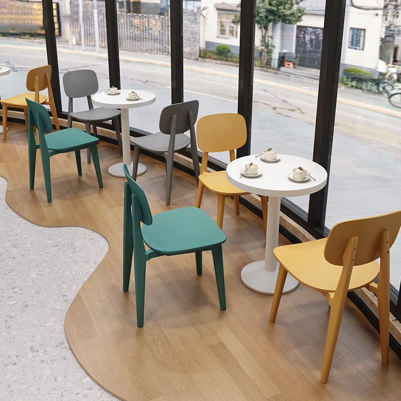 Nordic Style Armless Chair Plastic Open Back Dining Side Chair (Set of 3/6) Clearhalo 'Dining Chairs' 'Dining Tables & Seating' 'dining_chair' 'furn' 'furn_dining_chair' 'Furniture' 'furniture_dining_chair' 'Kitchen & Dining Furniture' 1200x1200_9cbc888b-7ae3-4b04-ab03-4c2eebf64894
