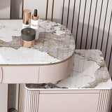 Bureau de vanité blanche moderne avec 5 tiroirs de rangement 15,74 "de largeur de vanité en bois de large