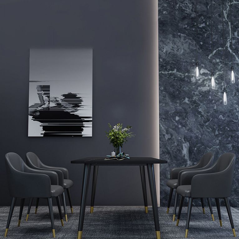 Modern 1/5/6/7 stukken Dinerset rechthoekige stenen eettafel voor eetkamer keuken