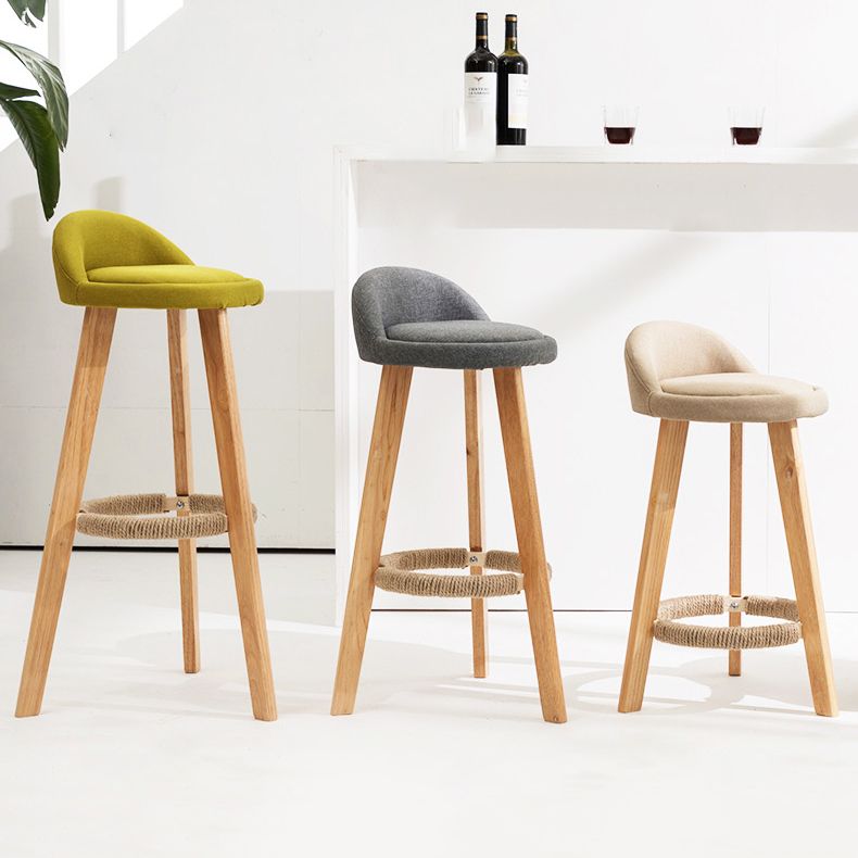 Scandinavian Coffee Shop Low Back Stool Matte Finish Upholstered Bar Stools Clearhalo 'Bar Furniture' 'Bar Stools' 'bar_stools' 'furn' 'furn_bar_stools' 'Furniture' 'furniture_bar_stools' 'Kitchen & Dining Furniture' 1200x1200_9cc3e066-4ad7-4b5a-b10e-e1fb5dd66c42