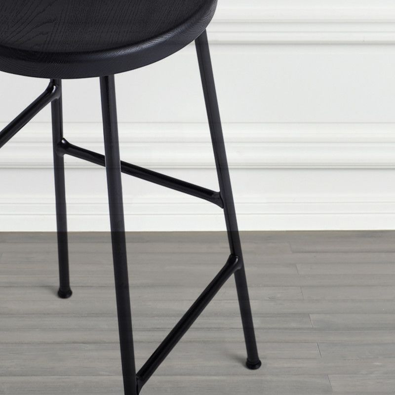 Modern Footrest Backless Barstool Matte Finish Oak Wood Coffee Shop Stool Clearhalo 'Bar Furniture' 'Bar Stools' 'bar_stools' 'furn' 'furn_bar_stools' 'Furniture' 'furniture_bar_stools' 'Kitchen & Dining Furniture' 1200x1200_9cc3e387-5927-4a5d-b76a-4c5710c8e7ac
