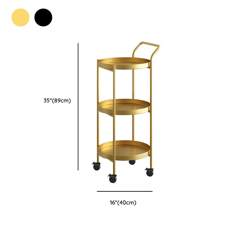 Mid-Century Tray Top Corner Table 4 Legs Metal Side End Table with Storage