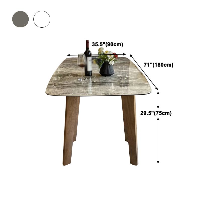 Modern Rectangle Counter Dining Table Solid Wood Legs Dining Room Kitchen Table Clearhalo ' dining_table' 'Dining Tables & Seating' 'Dining Tables' 'furn' 'furn_dining_table' 'Furniture' 'furniture_dining_table' 'Kitchen & Dining Furniture' 'kitchen&dining_furn' 'kitchen' 'kitchen_dining_table' 1200x1200_9cc49229-b32d-4d02-8902-19b00e13475c