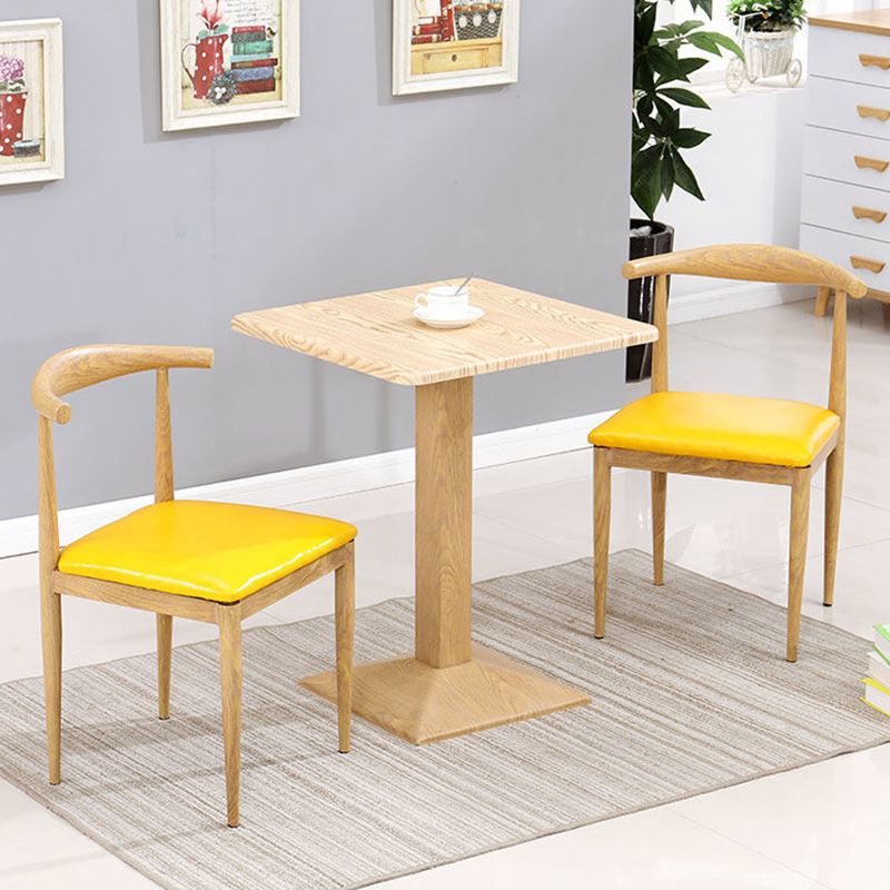 Contemporary Round and Wooden Square Dining Table for 2 People Clearhalo 'Dining Tables & Seating' 'Dining Tables' 'dining_table' 'furn' 'furn_dining_table' 'Furniture' 'Kitchen & Dining Furniture' 1200x1200_9cc4b0de-da93-4cf6-93a9-8e0976356a33