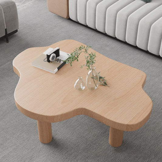 Nordic Cocktail Table 3 Legs Solid Wood Free Form Single Coffee Table Clearhalo 'Coffee & Accent Tables' 'Coffee Tables' 'coffee_tables' 'furn' 'furn_coffee_tables' 'Furniture' 'Living Room Furniture' 1200x1200_9cc4cb97-a263-41c7-84d3-44806fccc2f2