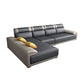 Contemporary Grey Sectional Sofa with Pillow Top Arm in Faux Leather Clearhalo 'furn' 'furn_sectionals' 'Furniture' 'Living Room Furniture' 'Sectionals' 1200x1200_9cc5a26f-8171-43ba-8af7-9a14efd466b4