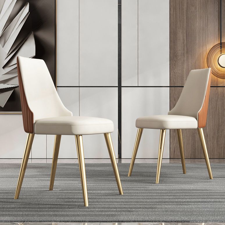 Nordic Glam Stuhl Stühle Armless Stuhl für Küche mit Metallbeinen