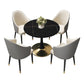 31.5-inch Metal Contemporary Dining Table Round Table for Kitchen Clearhalo ' dining_table' 'Dining Tables & Seating' 'Dining Tables' 'furn' 'furn_dining_table' 'Furniture' 'furniture_dining_table' 'Kitchen & Dining Furniture' 'kitchen&dining_furn' 'kitchen' 'kitchen_dining_table' 1200x1200_9cc6ee90-c80a-431f-818b-70438510475e
