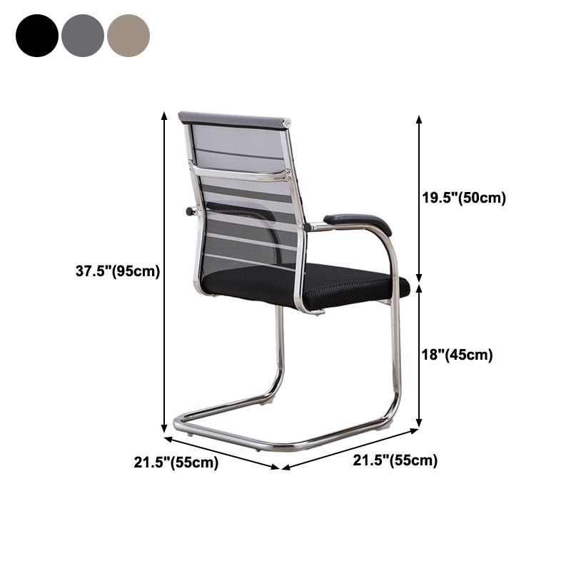 Medium/High Back Office Chair Metal Leg Mesh Back Sponge Cushion Office Chair Clearhalo 'furn' 'furn_office_chair' 'Furniture' 'furniture_office_chair' 'Office Chairs' 'Office Furniture' 'office_chair' 1200x1200_9cc8f168-ee1d-4019-aca7-fe80a421a9e7