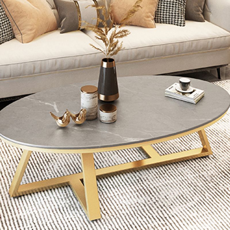 Contemporary Coffee Table Oval Single Stone Coffee Cocktail Table Clearhalo 'Coffee & Accent Tables' 'Coffee Tables' 'coffee_tables' 'furn' 'furn_coffee_tables' 'Furniture' 'Living Room Furniture' 1200x1200_9cca0592-59ac-4e1d-9871-d8496b929346
