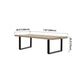 Rectangle Industrial Dining Room Table Pine Solid Wood Table with Black Double Pedestal Clearhalo ' dining_table' 'Dining Tables & Seating' 'Dining Tables' 'furn' 'furn_dining_table' 'Furniture' 'furniture_dining_table' 'Kitchen & Dining Furniture' 'kitchen&dining_furn' 'kitchen' 'kitchen_dining_table' 1200x1200_9cca9944-0ecc-4a97-8b02-6c569206035d
