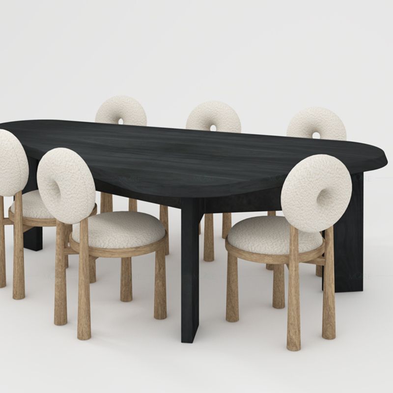 Sedia a bracciolo stretto a braccioless sedia accento di lana con quattro gambe