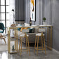 Modern Bar-height Table Stone Bar Table with Gold Base and Storage Clearhalo 'Bar Furniture' 'Bar Tables' 'bar_tables' 'furn' 'furn_bar_tables' 'Furniture' 'Kitchen & Dining Furniture' 1200x1200_9ccb68eb-10e6-4272-a71e-75fff58f6e85