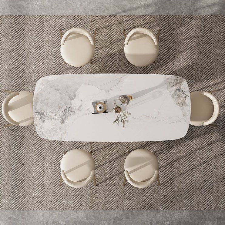 Luxury 1/4/5/7/9 Pieces Dining Set Sintered Stone Dining Table with Leather Chairs Clearhalo 'Dining Room Sets' 'Dining Tables & Seating' 'dining_room_set' 'furn' 'furn_dining_room_set' 'Furniture' 'furniture_dining_room_set' 'Kitchen & Dining Furniture' 1200x1200_9ccc7277-4530-4c55-b753-977e8087c2f8