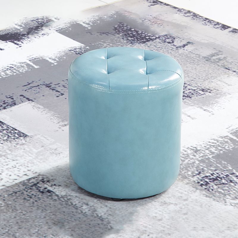 Modern Ottoman Water Resistant Tufted Leather Round Foot Stool Ottoman Clearhalo 'furn' 'furn_ottomans_poufs' 'Furniture' 'Living Room Furniture' 'Ottomans & Poufs' 'ottomans_poufs' 1200x1200_9cce0fd5-752c-46b1-a24f-6d24868fe1bd
