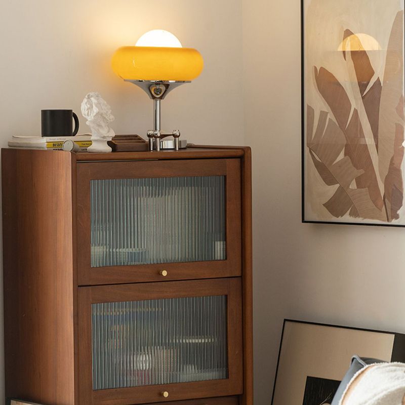 Armoire de rangement en bois contemporaine avec 2 portes en verre et étagère de rangement moderne