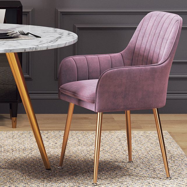 Upholstered Dining Arm Chair Restaurant Dining Armchair with Metal Legs (Set of 2) Clearhalo ' kitchen&dining_furn' 'Dining Chairs' 'Dining Tables & Seating' 'dining_chair' 'furn' 'furn_dining_chair' 'Furniture' 'furniture_dining_chair' 'Kitchen & Dining Furniture' 'kitchen' 1200x1200_9cce5da9-3558-4d61-aad9-27cb94dd250b