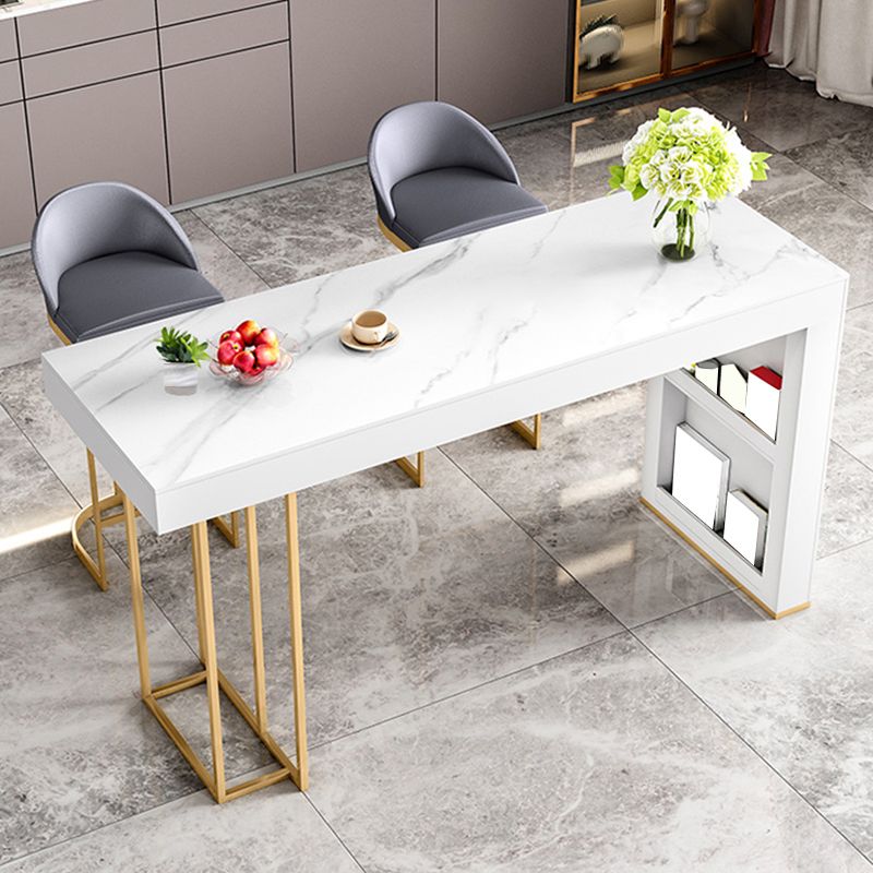 Rectangle Bistro Bar Table Sintered Stone Bar Table with Shelves Clearhalo 'Bar Furniture' 'Bar Tables' 'bar_tables' 'furn' 'furn_bar_tables' 'Furniture' 'Kitchen & Dining Furniture' 1200x1200_9ccf19d5-0f27-46be-86f5-ecb4e5edc545