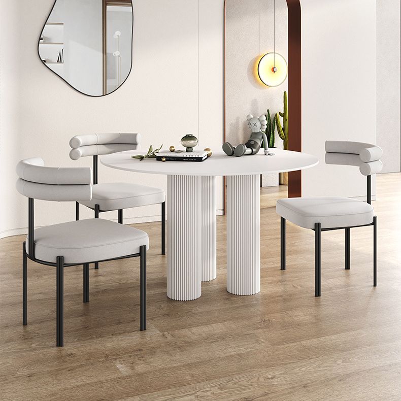 Round Dining Table Stone Top Dining Table with MDF Base for Dining Room Clearhalo 'Dining Tables & Seating' 'Dining Tables' 'dining_table' 'furn' 'furn_dining_table' 'Furniture' 'furniture_dining_table' 'Kitchen & Dining Furniture' 'kitchen' 'kitchen_dining_table' 1200x1200_9cd2847e-092b-4e8e-a446-4ffe5394e593