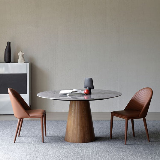 Modern Style Sintered Stone Top Dinette Set with Round Table Dining Furniture Set Clearhalo 'Dining Room Sets' 'Dining Tables & Seating' 'dining_room_set' 'furn' 'furn_dining_room_set' 'Furniture' 'furniture_dining_room_set' 'Kitchen & Dining Furniture' 'kitchen&dining_furn' 'kitchen' 1200x1200_9cd2b6e2-ba8d-4ff8-8220-181bfaea7684