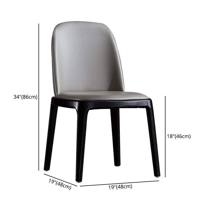 Leather Industrial Restaurant Side Chair Matte Finish Parsons Dining Side Chair Clearhalo ' kitchen&dining_furn' 'Dining Chairs' 'Dining Tables & Seating' 'dining_chair' 'furn' 'furn_dining_chair' 'Furniture' 'furniture_dining_chair' 'Kitchen & Dining Furniture' 'kitchen' 1200x1200_9cd498cf-54da-410e-b3f9-dc963d01560f