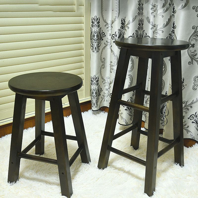 Industrial Wood Simple Retro Barstool Indoor Tall Stool with Round Seat Clearhalo 'Bar Furniture' 'Bar Stools' 'bar_stools' 'furn' 'furn_bar_stools' 'furniture_bar_stools' 'Kitchen & Dining Furniture' 'kitchen&dining_furn' 'kitchen' 'kitchen_furn' Furniture' 1200x1200_9cd558dd-cf69-498b-9153-e45b91264369