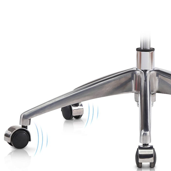 Sedia da ufficio moderna senza braccio meccanismo di inclinazione in pelle senza sedia angosciante con ruote