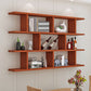 Contemporary Engineered Wood Bookcase Wall Mounted Book Shelf for Office