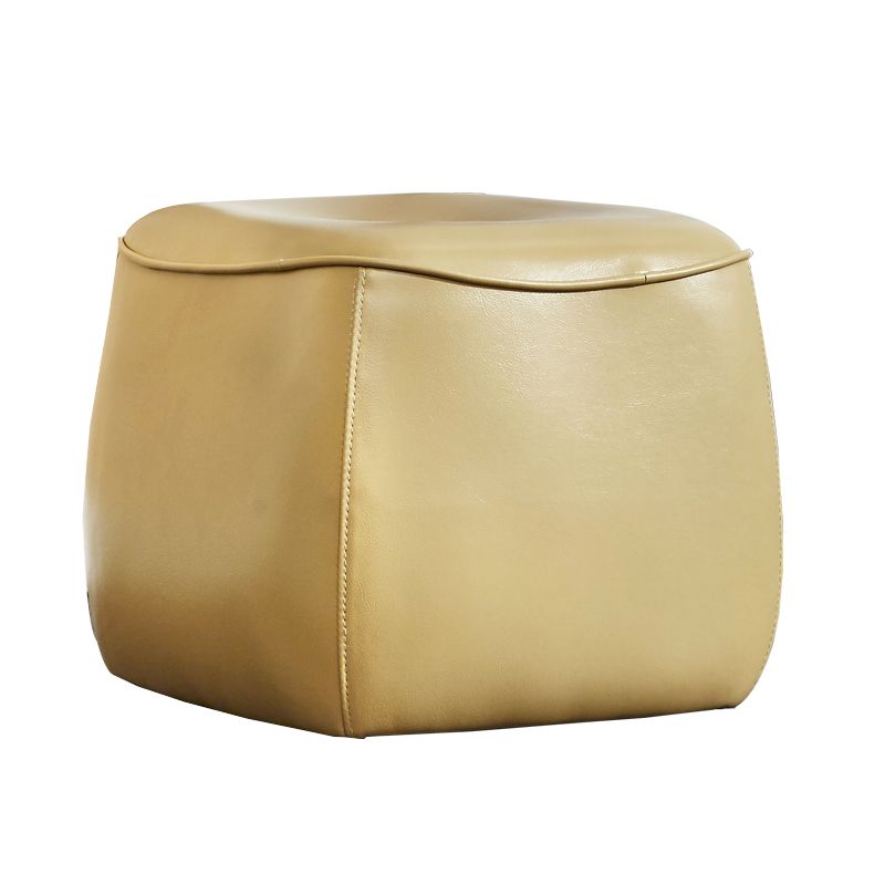 Contemporary Rectangle Shape Pouf PU Leather Upholstered Ottoman Clearhalo 'furn' 'furn_ottomans_poufs' 'Furniture' 'Living Room Furniture' 'Ottomans & Poufs' 'ottomans_poufs' 1200x1200_9cd79e27-56b8-4d47-8c42-b20cd0a9df03