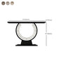 31.5" Tall Hall Console Table Stone Rectangle Accent Table for Hall
