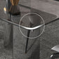 Modern Glass Dining Table Rectangle Tabletop with Glass Legs