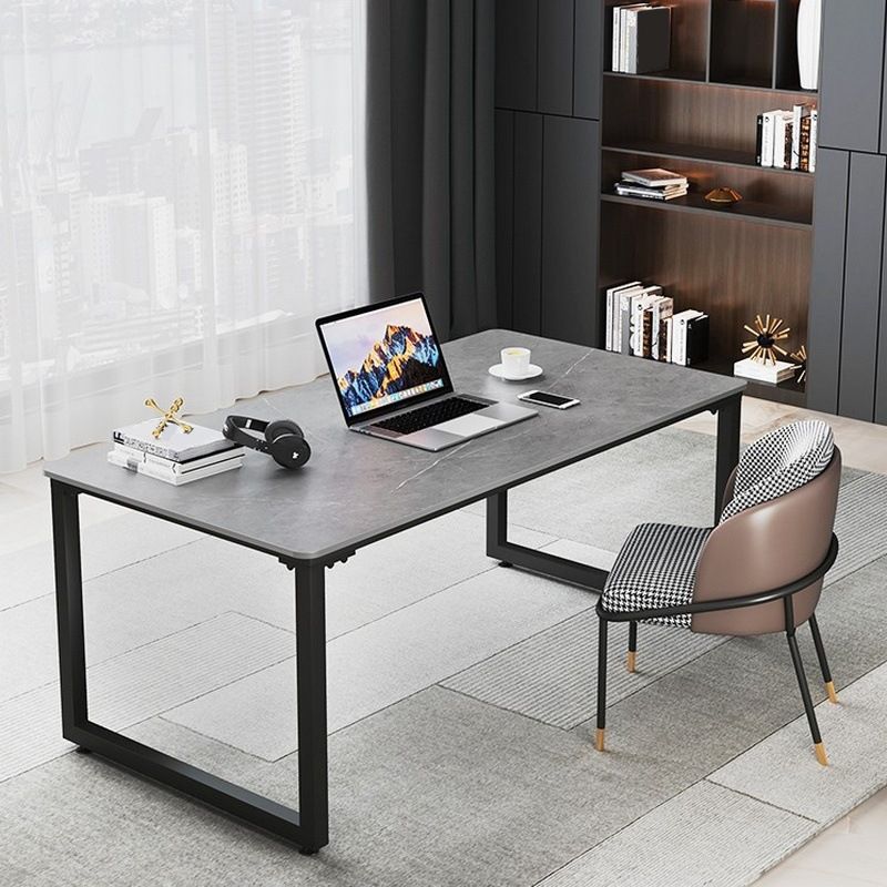 Modern Style Slate Table with Rectangular Black Metal Sleigh Base Coffee Table Clearhalo 'Coffee & Accent Tables' 'Coffee Tables' 'coffee_tables' 'furn' 'furn_coffee_tables' 'Furniture' 'Living Room Furniture' 1200x1200_9cdaf0cc-2b7a-485e-b059-6e746f0da957