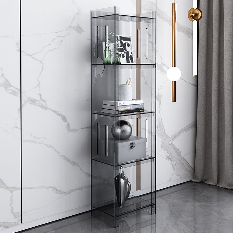 Standard Closed Back Bookshelf Scandinavian Rectangle Acrylic Bookcase
