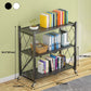 Industrial Open Etagere Bookshelf Steel Bookshelf with Caster Wheels Clearhalo 'Bookcases' 'Furniture' 'furniture_bookcases' 'kitchen' 'kitchen_bookcases' 'Living Room Furniture' 'Office Furniture' 1200x1200_9cdb8fad-3f09-48e1-a344-8f206c51145e