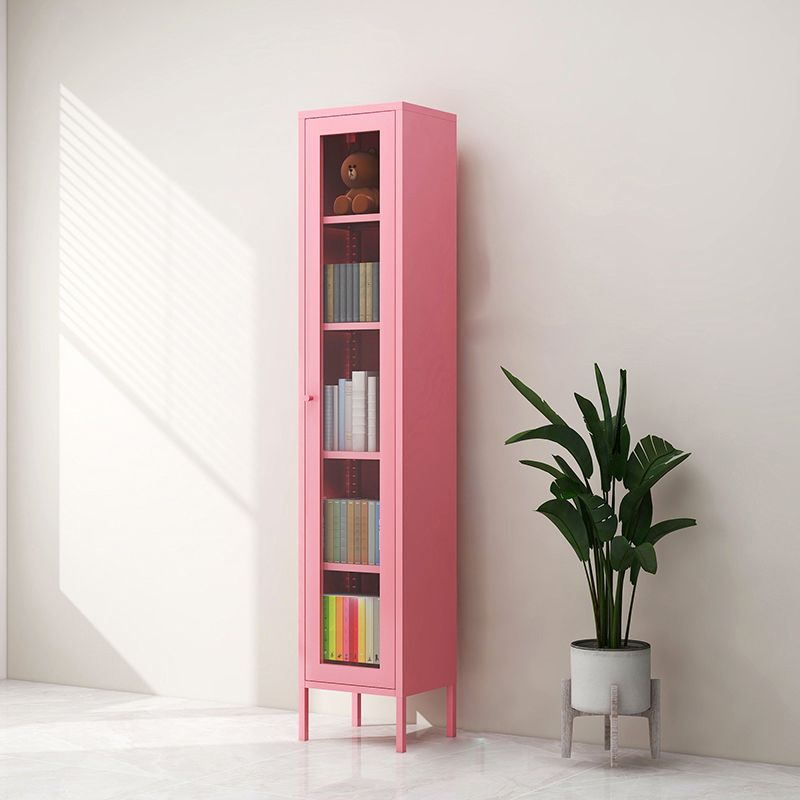 Multiple Colors Modern Style Bookshelf, Metal Bookcase for Home