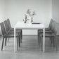 Modern Aluminium Dinette Set 1/2/7 Pieces Rectangle White Sintered Stone Dining Table Set