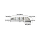 Black 4-seat Flared Arm Sectional Pillow Back Stain-resistant Sectional Clearhalo 'furn' 'furn_sectionals' 'Furniture' 'Living Room Furniture' 'Sectionals' 1200x1200_9cdd67c3-5222-493b-8b36-a817119ac361
