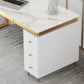Home Bureau de bureau moderne Home White Writing Bureau avec tiroirs