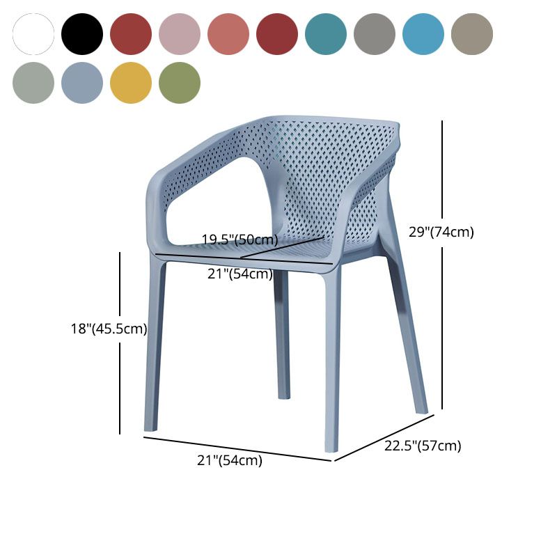 Contemporary Stackable Chair Dining Kitchen Arm Chairs with Plastic Legs Clearhalo 'Dining Chairs' 'Dining Tables & Seating' 'dining_chair' 'furn' 'furn_dining_chair' 'Furniture' 'furniture_dining_chair' 'Kitchen & Dining Furniture' 1200x1200_9cdefb19-735c-416c-827d-efe02362bdfd