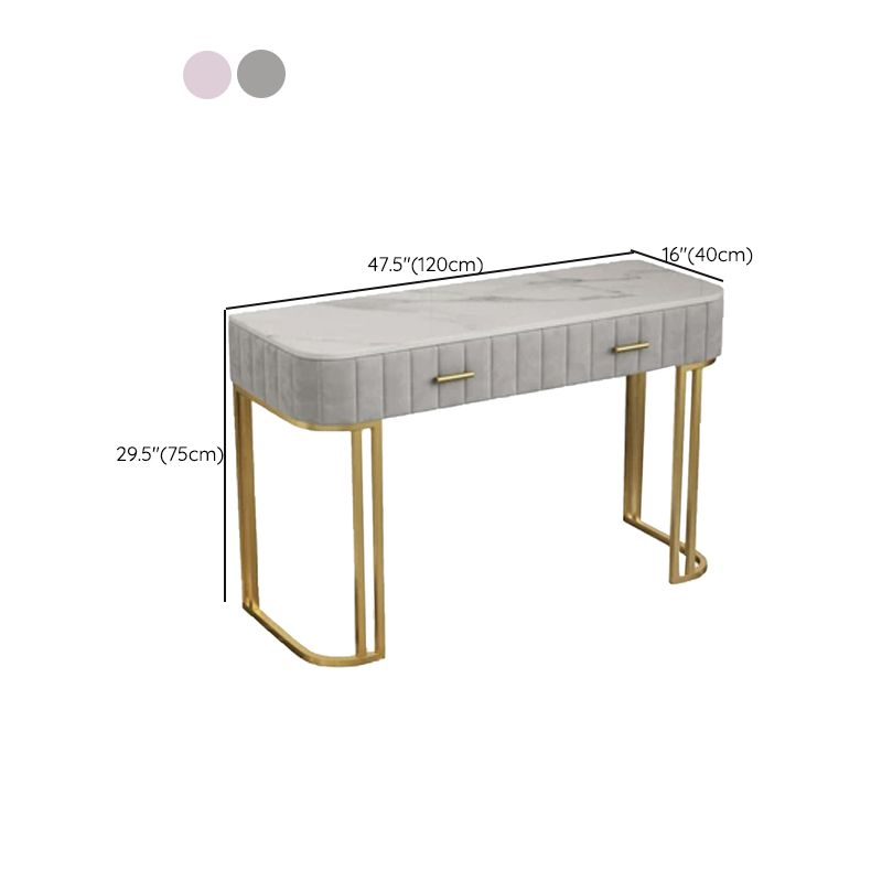 Vanity di trucco con cassetti in marmo glam camera da letto doppi cassetti