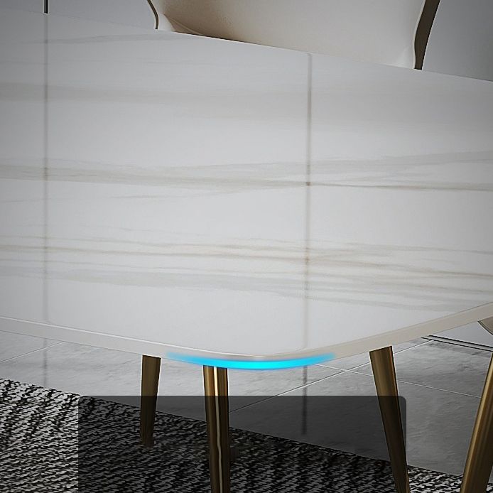 Nordic Glam Gesinterde Steen Eettafel Ovale Tafelset 1/4/5/6/7 Stuks Eetkamerset Voor Thuis